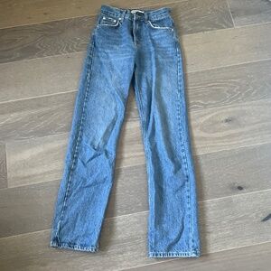 Medium blue straight leg jeans pull and bear size 0